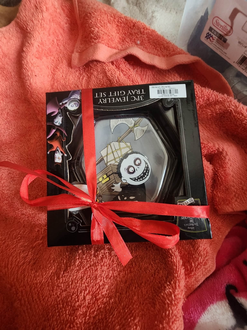 Disney The Nightmare Before Christmas Jewelry Tray Gift Set - Black & Red NWT